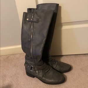 Gray Tall Boots